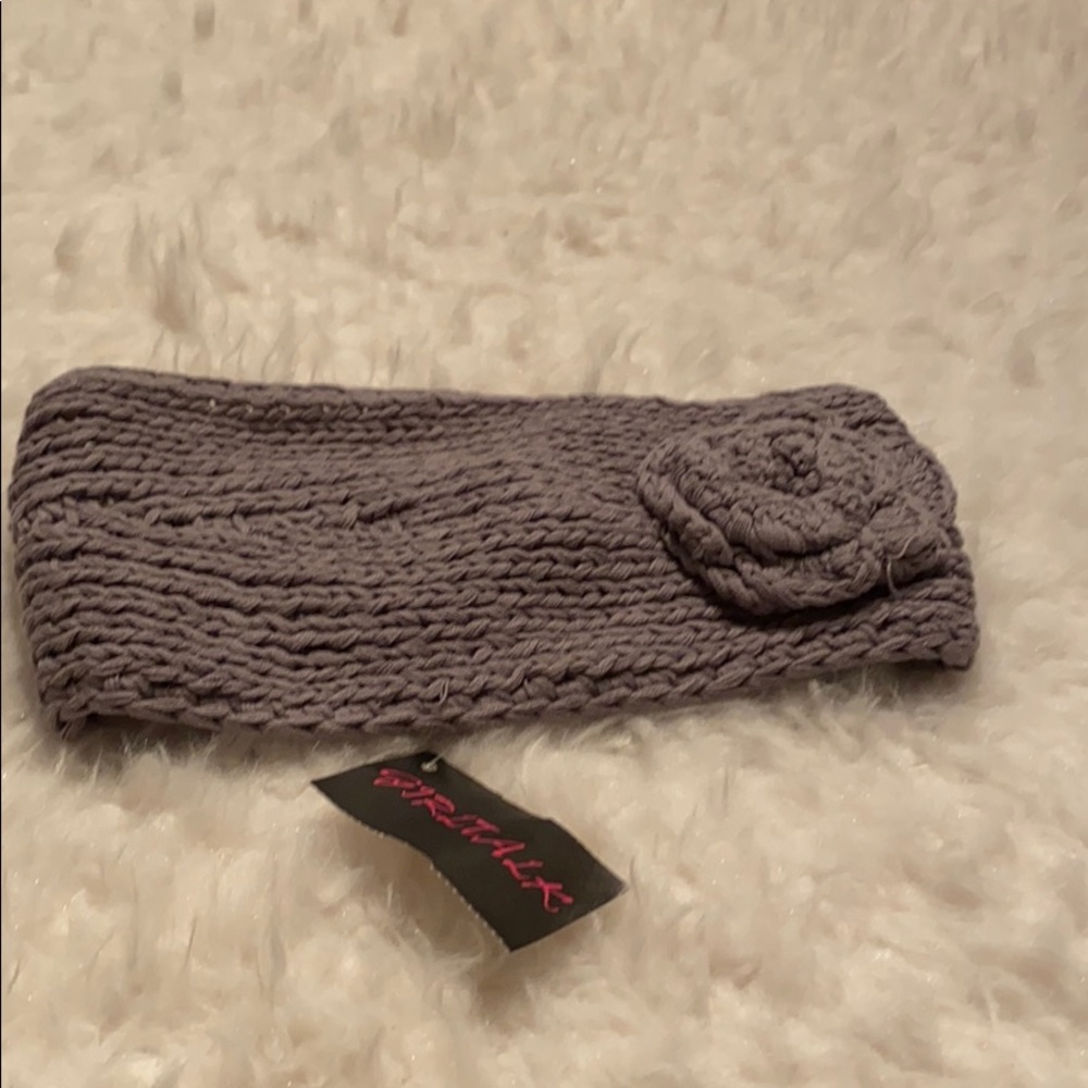 GirlTalk Grey woven headband NWT